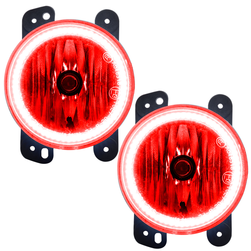 Oracle Lighting 07-09 Jeep Wrangler JK Pre-Assembled LED Halo Fog Lights -Red thumbnail 8