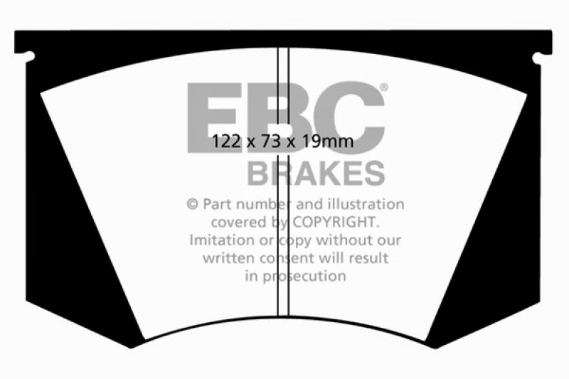 EBC 64-66 Ac Cobra 7.0 Redstuff Front Brake Pads thumbnail 5