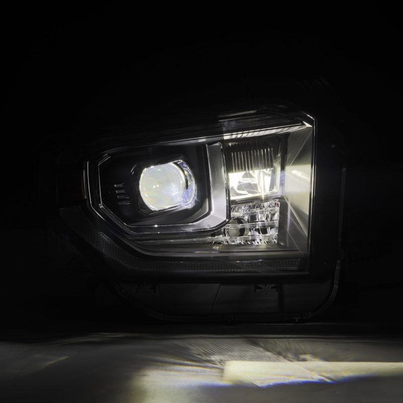 AlphaRex 14-21 Toyota Tundra LUXX-Series LED Proj Headlights Blk w/Actv Light & Seq. Sig + DRL thumbnail 3