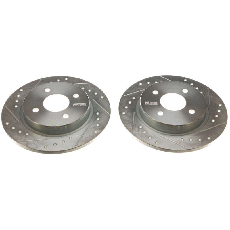Power Stop 2018 Ford EcoSport Rear Evolution Drilled & Slotted Rotors - Pair thumbnail 2