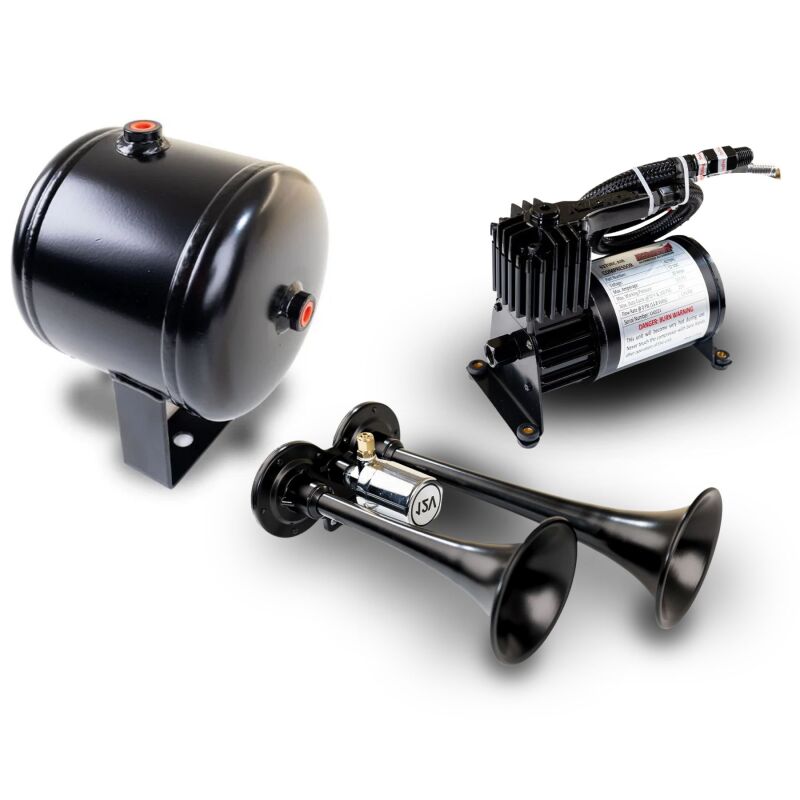 Kleinn Dual Chrome Horn Kit w/ 120 PSI Air Compressor / 0.5 gal Air Tank thumbnail 4