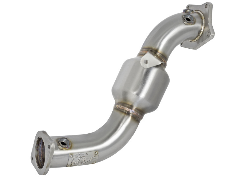 aFe Twisted Steel Down-Pipe Catted 13-16 Cadillac ATS L4-2.0L (t) thumbnail 2