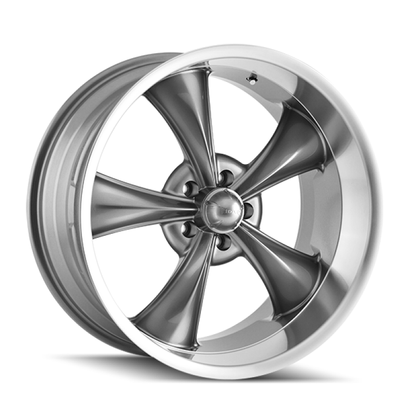 Ridler 695 17x8 / 5x114.3 BP / 0mm Offset / 83.82mm Hub Gloss Grey Machined Wheel