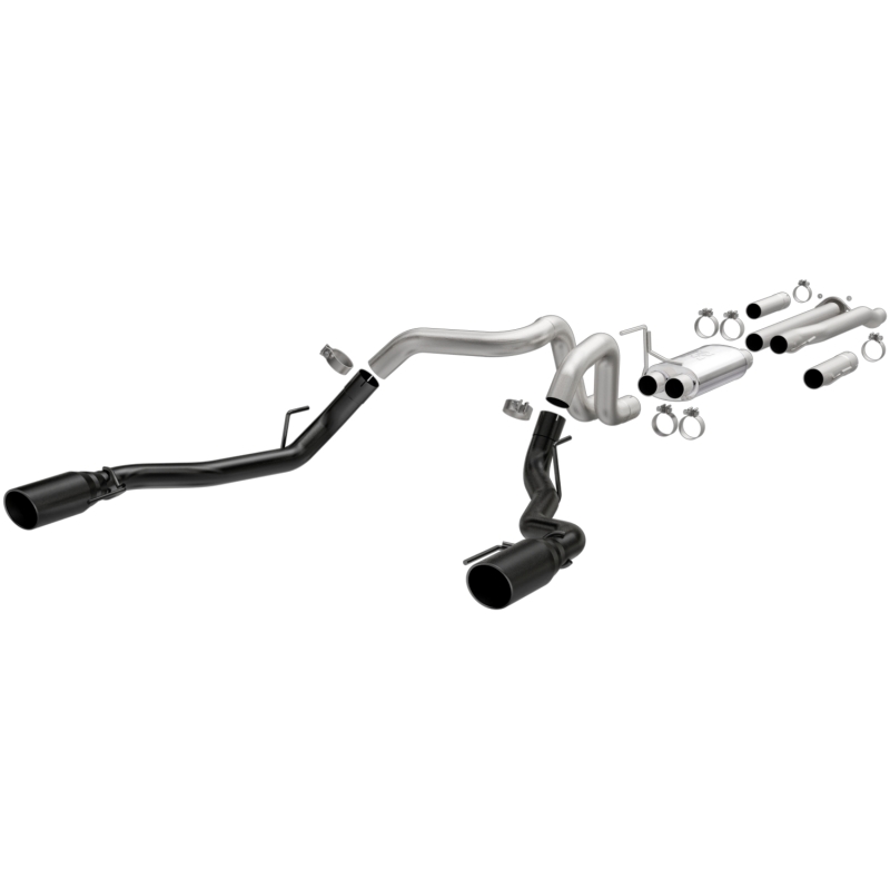 MagnaFlow SYS Cat-Back 2017 Ford F-150 Raptor 3.5L Dual Black Coated 3in Tips thumbnail 6