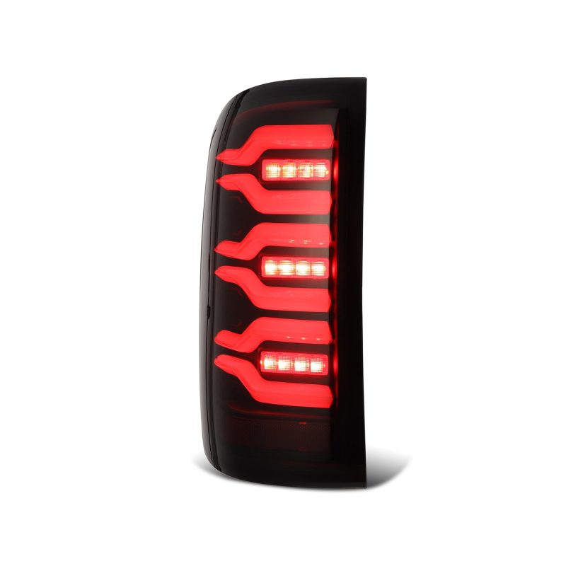AlphaRex 14-18 GMC Sierra 1500/2500HD/3500HD LUXX-Series LED Tail Lights Blk w/Actv Light & Seq. Sig thumbnail 6