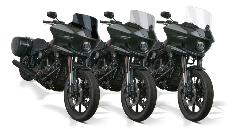 National Cycle 22+ Harley-Davidson LowRider ST V-Stream Quantum Plus Short Windshield- Dk. Tint