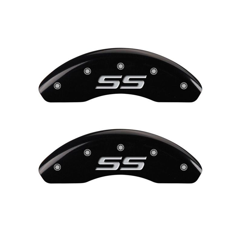 MGP 4 Caliper Covers Engraved Front & Rear Monte Carlo style/SS Black finish silver ch thumbnail 5