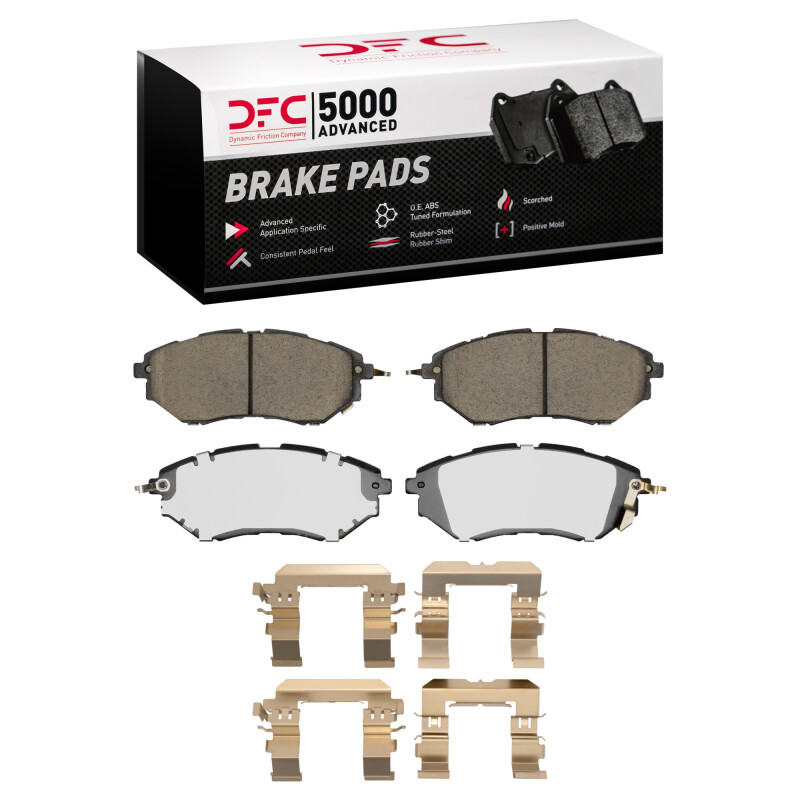 DFC 06-21 Subaru B9 Tribeca Front Rotors with 5000 Advanced Brake Pads w/Hardware (1x dfc1551-1078-01, 2x dfc600-13035)