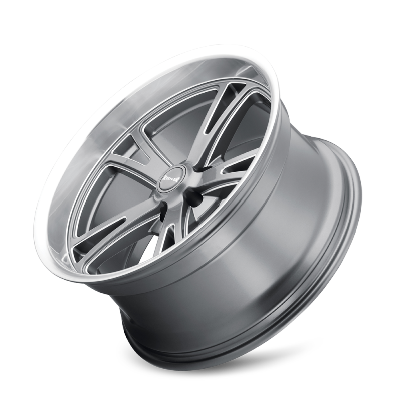 Ridler 606 17x7 / 5x114.3 BP / 0mm Offset / 83.82mm Hub Gloss Grey Machined Wheel