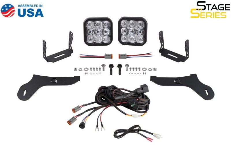 Diode Dynamics 17-20 Ford Raptor SS5 Bumper LED Pod Light Kit - Pro White Combo thumbnail 5