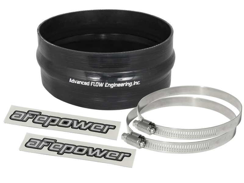 aFe Magnum FORCE CAI Univ. Silicone Coupling Kit (6-1/4in. ID / 2-3/4in. L) Straight w/Hump - Black thumbnail 2