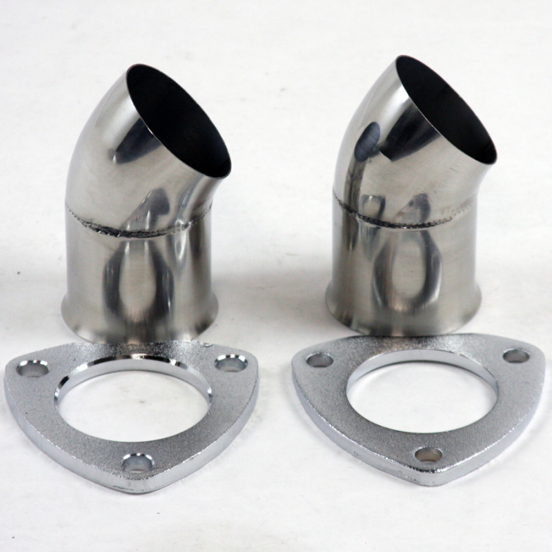 2.5" (63mm) Turn Down with 3-Bolt Flange and Gaskets - Set of Two