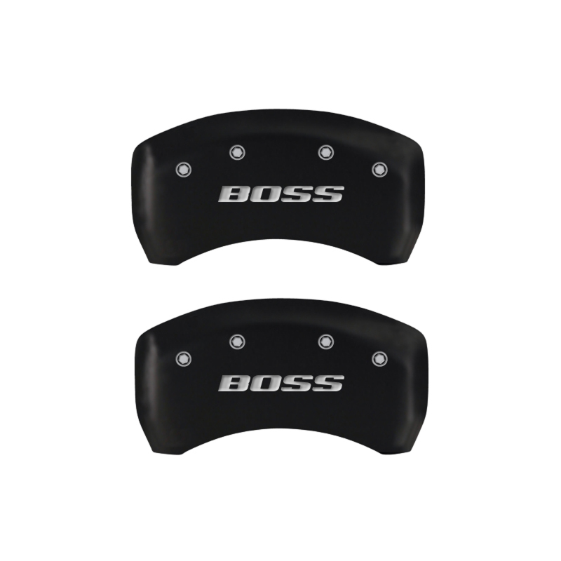 MGP Rear set 2 Caliper Covers Engraved Rear Boss Red finish silver ch thumbnail 8