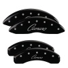 MGP 4 Caliper Covers Engraved Front & Rear Cursive/Camaro Black finish silver ch thumbnail 5