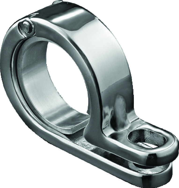 Kuryakyn P-Clamps 4019 Motorcycle P-Clamp, Stainless Steel, Chrome Finish, 1 3/8" - 1 1/2", Each thumbnail 2