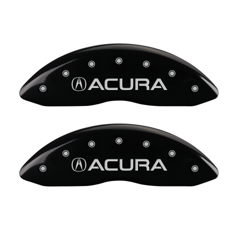 MGP 4 Caliper Covers Engraved Front Acura Rear MDX Black Finish Silver Char 2017 Acura MDX thumbnail 5