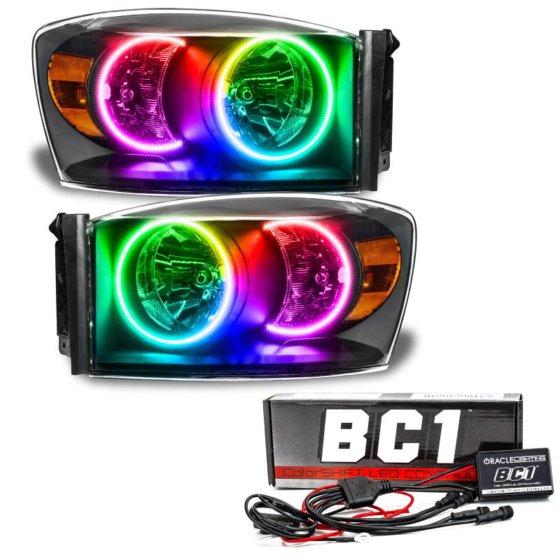 Oracle 07-08 Dodge Ram SMD HL - Black - ColorSHIFT w/ BC1 Controller thumbnail 2