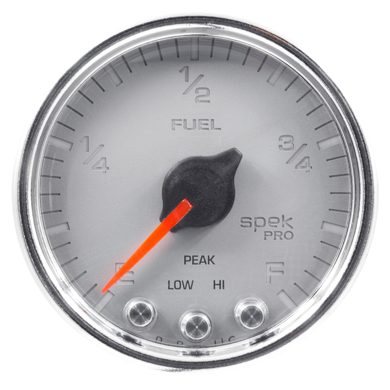 Autometer Spek-Pro Gauge Fuel Level 2 1/16in 0-270 Programmable Slvr/Chrm thumbnail 8