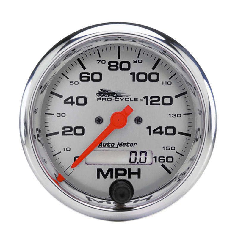 Autometer Pro-Cycle Gauge Speedo 3 3/4in 160 Mph Elec Silver thumbnail 5