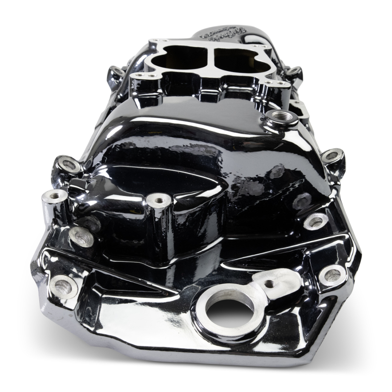 Edelbrock Performer Intake Manifolds 2161-BP Manifold, Performer, Dual Plane, Aluminum, Black Plasma Coated, Spread Bore, Chevy, 396-502, Oval Port, Each thumbnail 7