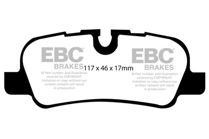 EBC 05-10 Land Rover LR3 4.4 Ultimax2 Rear Brake Pads thumbnail 6