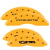 MGP 4 Caliper Covers Engraved Front C6/Corvette Engraved Rear C6/Z06 Yellow finish black ch thumbnail 8