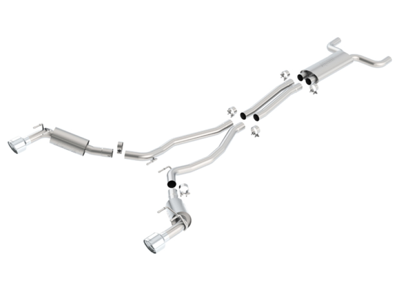 Borla 10-13 Chevy Camaro SS 6.2L V8 Single RoundTip Split Rear Exit S-Type Catback Exhaust thumbnail 9