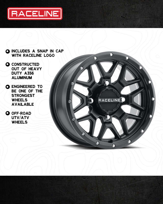 Raceline A94B Krank 14x7in / 4x137 BP / 38mm Offset / 110.18mm Bore - Satin Black Wheel thumbnail 7