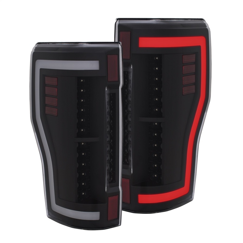 ANZO 2017+ Ford F-250 LED Taillights - Black/Clear thumbnail 6