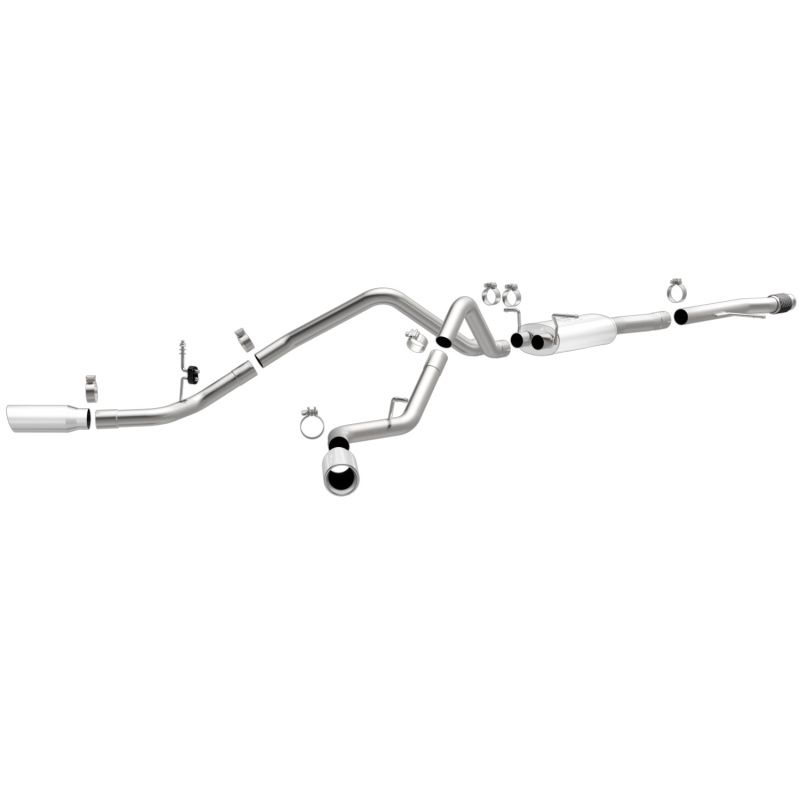 Magnaflow 14 Chev Silverado V8 5.3L CC/EC Cab Dual Split Behind Rear Tires Exit SS Cat Back Perf Exh thumbnail 3
