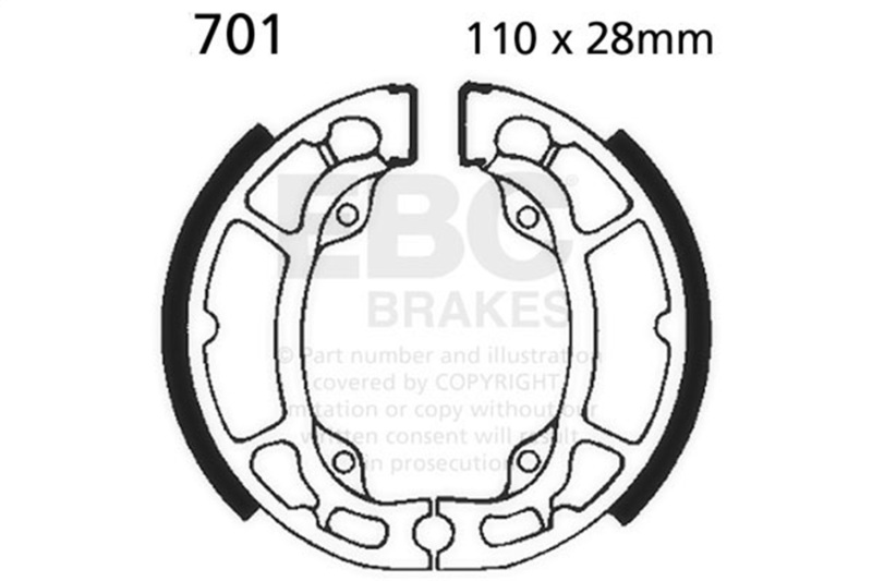EBC 80-81 Kawasaki KDX 80 A Front Left FA-SFA-X Brake Pads