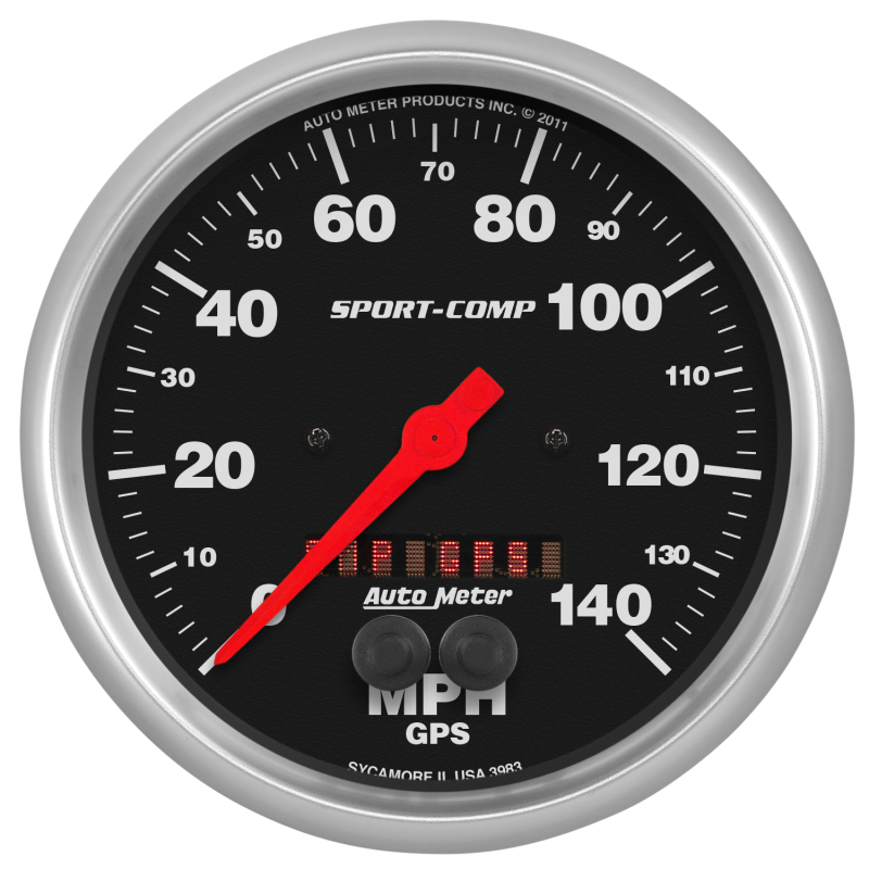 AutoMeter Gauge Speedometer 5in. 140MPH GSP Sport-Comp thumbnail 4
