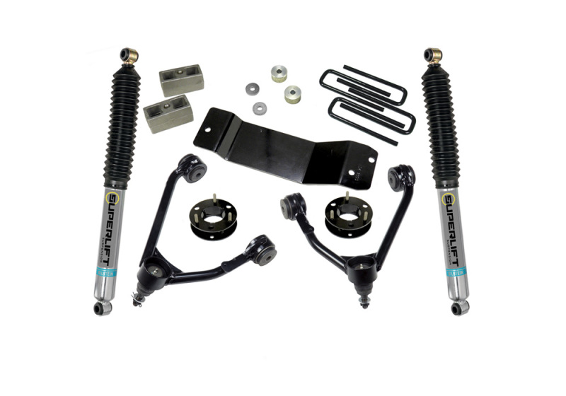 Superlift 14-18 Chevy Silv 1500 4WD 3.5in Lift Kit w/Alum/Steel Control Arms & Bilstein Rear Shocks thumbnail 2