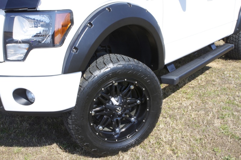 Lund 09-14 Ford F-150 (Ex Raptor) RX-Rivet Style Textured Elite Series Fender Flares - Black (4 Pc.) thumbnail 8