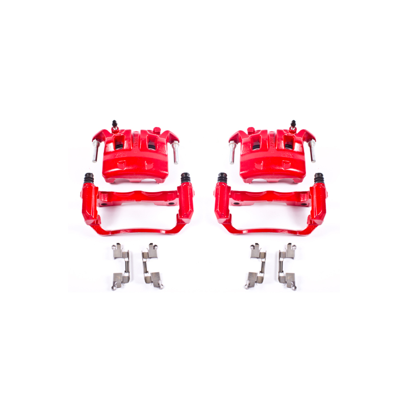 Power Stop 05-18 Nissan Frontier Front Red Calipers w/Brackets - Pair