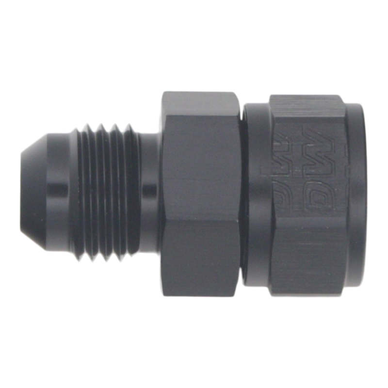 DeatschWerks 6AN Male Flare to Fuel Pump Outlet Barb Adapter - Anodized Matte Black thumbnail 2