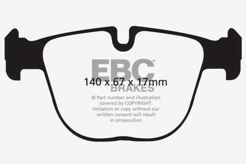 EBC 10-11 BMW X5M 4.4TT Bluestuff Rear Brake Pads thumbnail 3