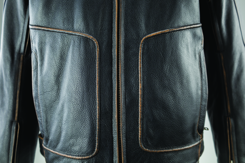 Kuryakyn Leather By River Road Hoodlum Vintage Leather Jacket Black - Small thumbnail 5