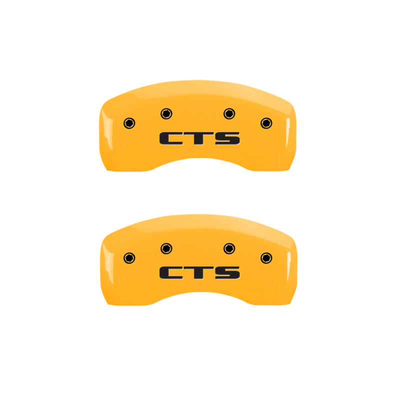 MGP 4 Caliper Covers Engraved Front Cadillac Rear CTS Yellow Finish Black Char 2004 Cadillac CTS thumbnail 6