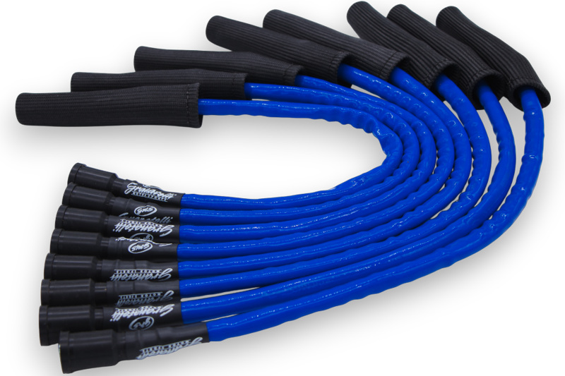 Granatelli 10-14 Ford 6.2L Perf Wire Set w/Inserts/Blue Hi-Temp Jacket/Black Fire Sleeve thumbnail 5