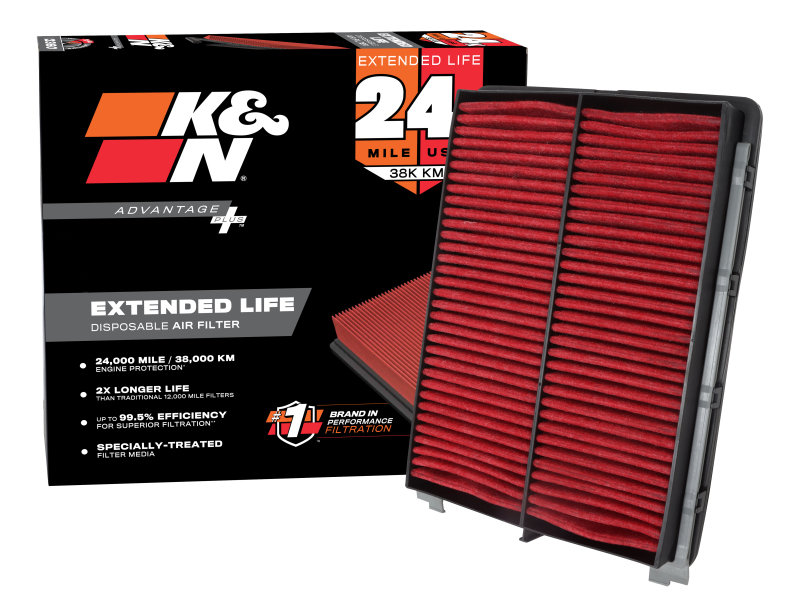 K&N Advantage Plus Air Filter 24K Miles Hyundai Santa Fe Sport L4-2.4L F/I 17-18 thumbnail 2