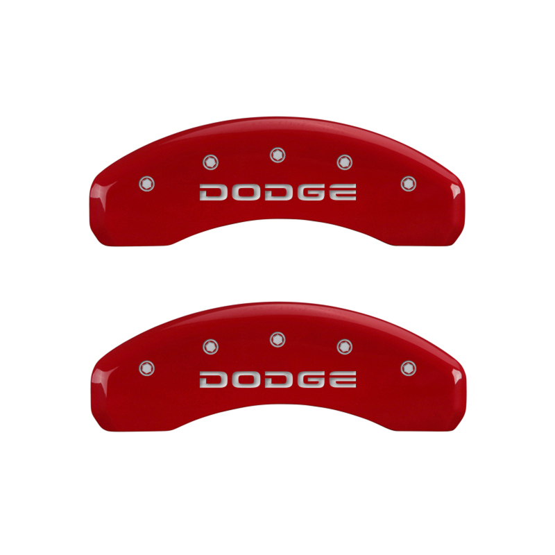 MGP 4 Caliper Covers Engraved Front & Rear Broken D/Dodge Red finish silver ch thumbnail 9
