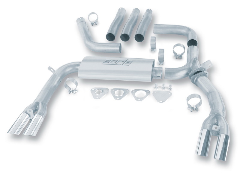 Borla 84-92 Chevrolet Camaro / Pontiac Trans Am 5.0L/5.7L V8 3in Adj SS Cat-Back Exhaust w/ Adapters thumbnail 6
