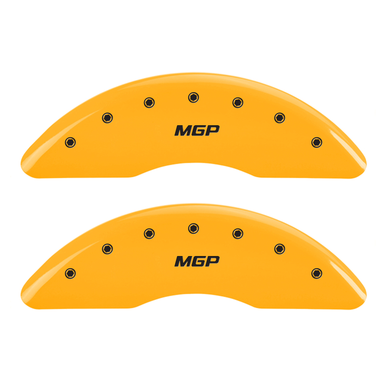 MGP 4 Caliper Covers Engraved Front & Rear MGP Yellow finish black ch thumbnail 8