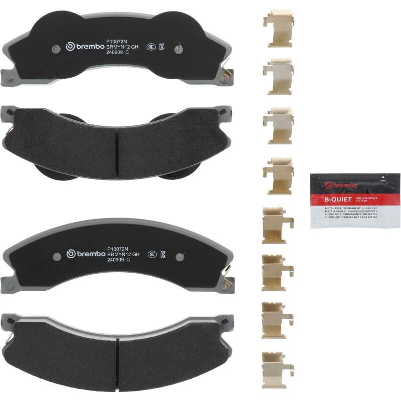 Brembo 09-17 Chevrolet Silverado 2500 HD/GMC Sierra 2500 HD/Silverado 3500 HD Front NAO Brake Pad thumbnail 2