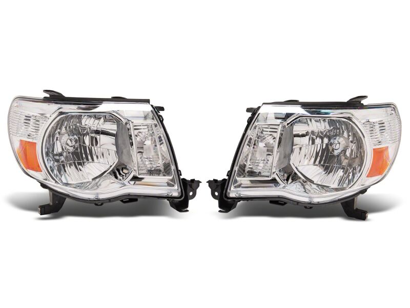 Raxiom 05-11 Toyota Tacoma Axial Series OE Replacement Headlights- Chrome Housing- Clear Lens thumbnail 2