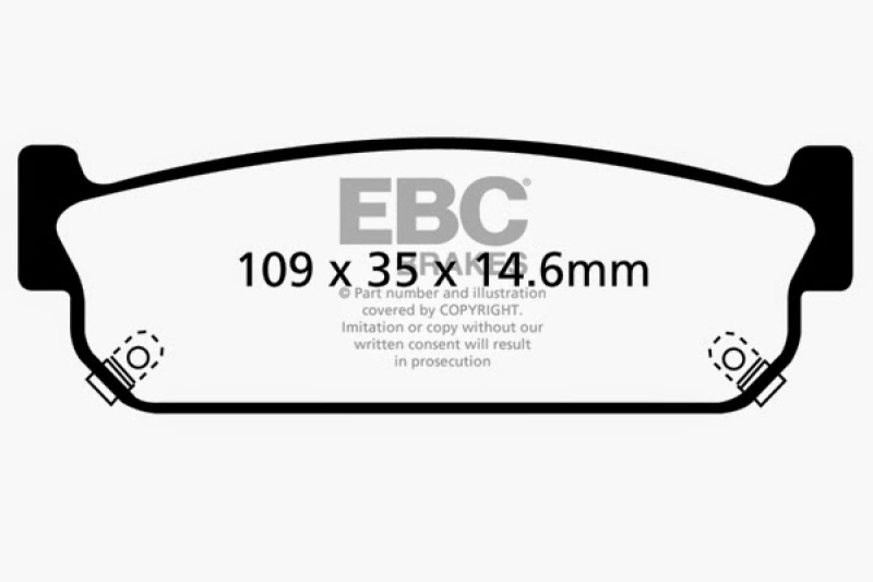 EBC 93-97 Infiniti J30 3.0 Ultimax2 Rear Brake Pads thumbnail 4