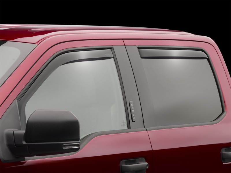 WeatherTech 2015+ Ford F-150 SuperCrew Front and Rear Side Window Deflectors - Dark Smoke thumbnail 2
