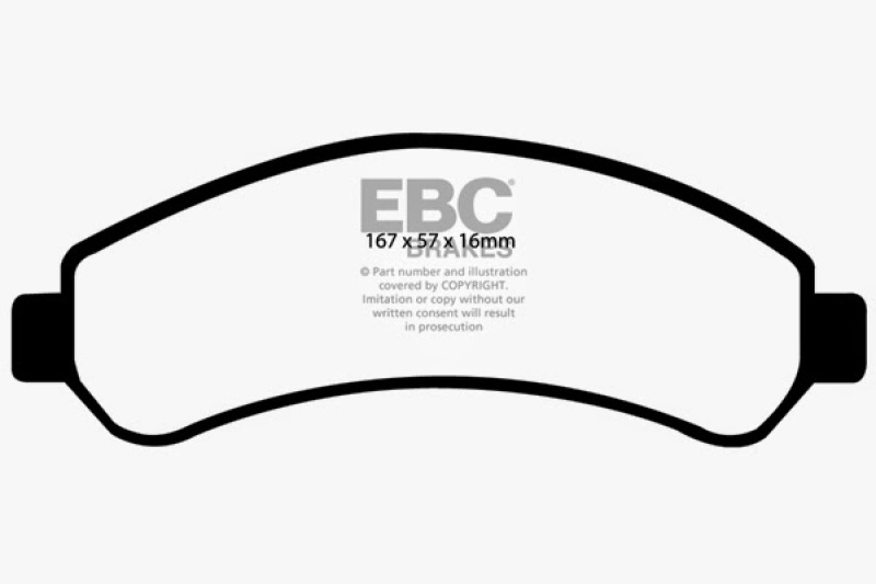 EBC 98-05 Chevrolet Blazer 4.3 2WD Yellowstuff Front Brake Pads thumbnail 5