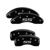 MGP 4 Caliper Covers Engraved Front & Rear Monte Carlo style/SS Black finish silver ch thumbnail 8